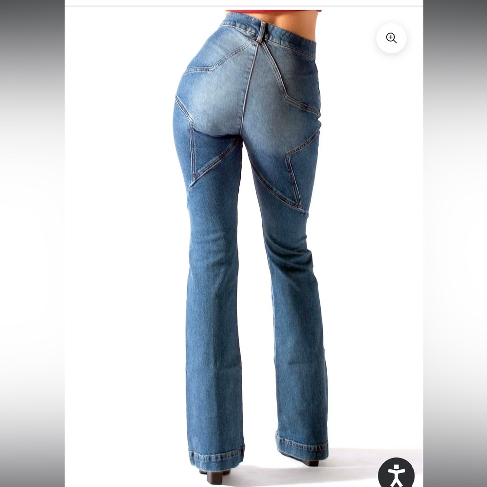 Women's Light Blue Flared Jeans